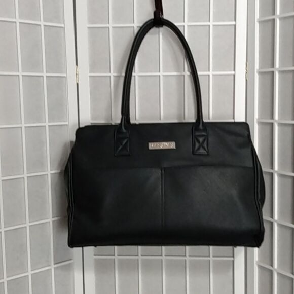 Large Mary Kay Bag/ Tote Black With Pink Floral Inside - Picture 2 of 16